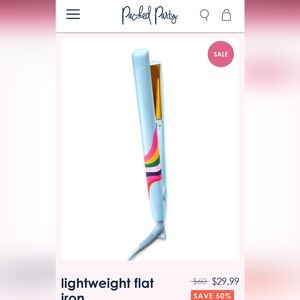 Packed Party Colorful Lightweight Hair Straightener. NEW.